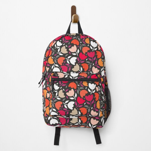 Item preview, Bright Vibrant floral flower and leaf pattern SJ Charcoal black designed and sold by Nicola-Rowe.