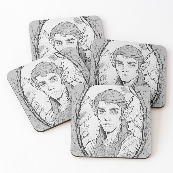 Item preview, Elf man coloring in rosette of branches designed and sold by zotilus.