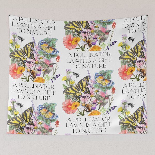 Item preview, A Pollinator Lawn Is A Gift To Nature Colorful Design designed and sold by EarthArtDesigns.