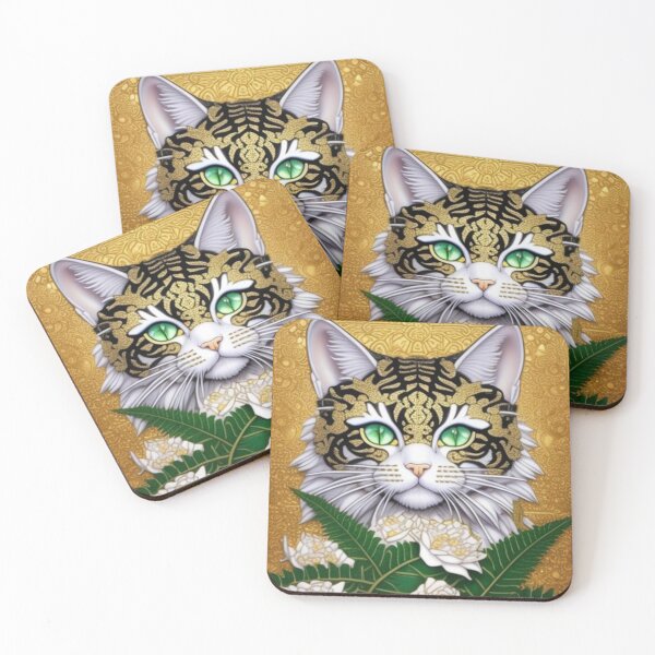 Item preview, Gold tiger stripes on cat  designed and sold by Roxburylane.