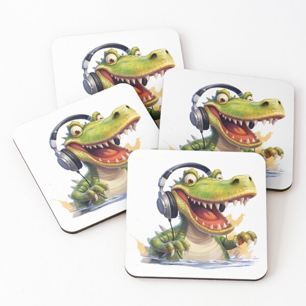 Item preview, Funny Crocodile listening to music designed and sold by PrzemekJAS.