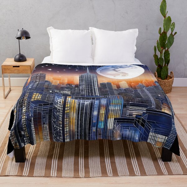 Item preview, Full Moon Nights - Urban Geometry Cityscape 8 designed and sold by Benito Del Ray.