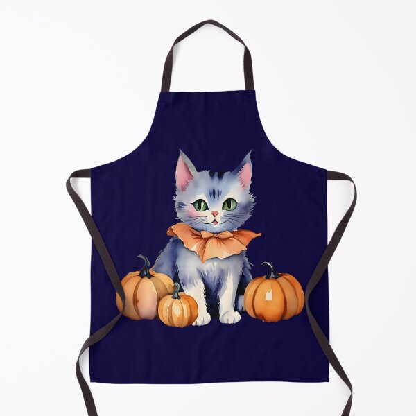 Item preview, Green-eyed Halloween Cat And Three Pumpkins designed and sold by BloomCatB.