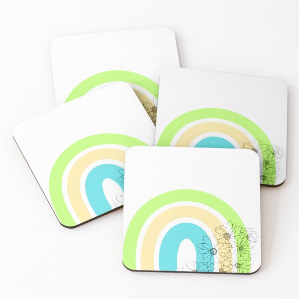 Item preview, Soothing Pastel Rainbow with Flowers  designed and sold by starcreative22.