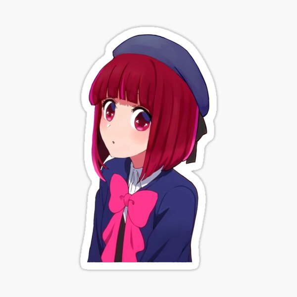 Sticker for Sale avec l'œuvre « Oshi No Ko Hoshino Ruby tient une