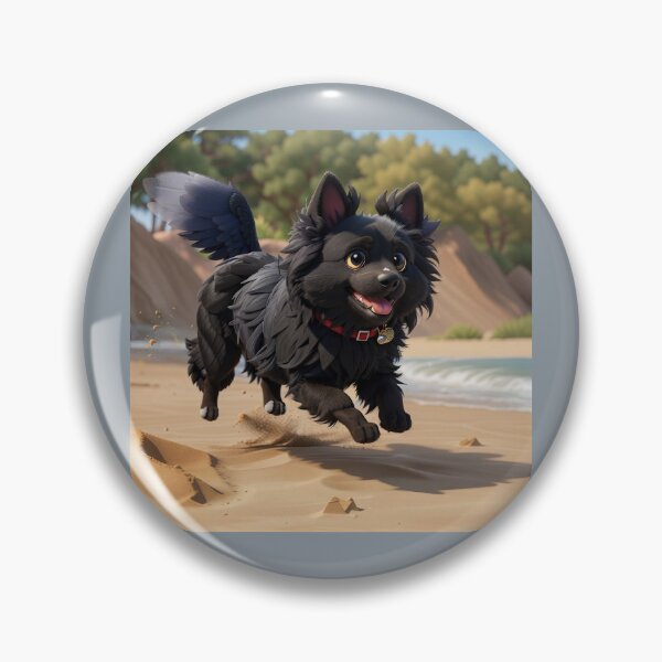 Artikelvorschau, Welpe umarmt die Freiheit. Fliegender Hund am Strand. Schnell entworfen und verkauft von Debsgiftware .