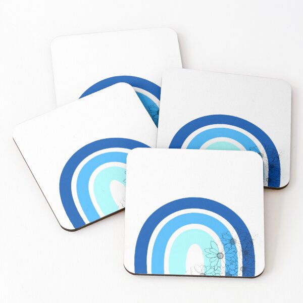 Item preview, Cute Blue  Rainbow with Flowers  designed and sold by starcreative22.