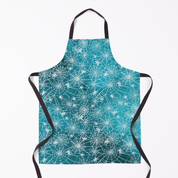 Item preview, Creepy Cobwebs and Ghostly spiders on teal designed and sold by MagentaRose.