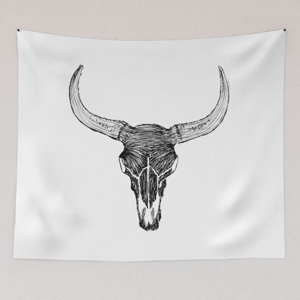 Item preview, Cráneo de toro oscuro designed and sold by Trevalberts.