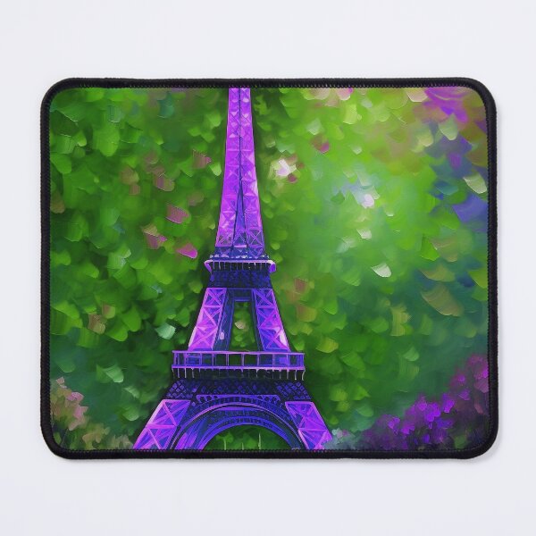 Item preview, The Eiffel Tower, Paris, Purple-green, AI Generated Art - France's Structural Masterpiece Known as 'The Symbol of Love' designed and sold by studioSharonKay.