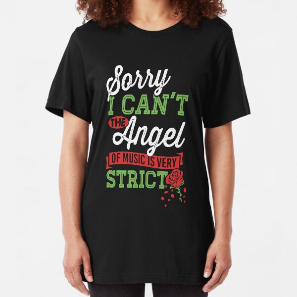 Mad Over Shirts Sorry I Cant The Angel of Music is Very Strict Unisex Premium Tank Top