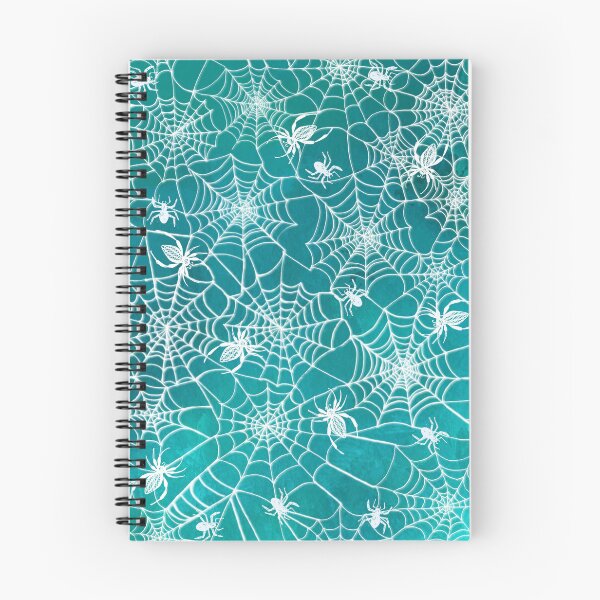 Item preview, Creepy Cobwebs and Ghostly spiders on teal designed and sold by MagentaRose.