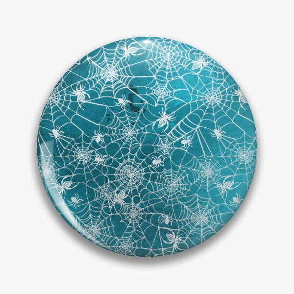 Item preview, Creepy Cobwebs and Ghostly spiders on teal designed and sold by MagentaRose.