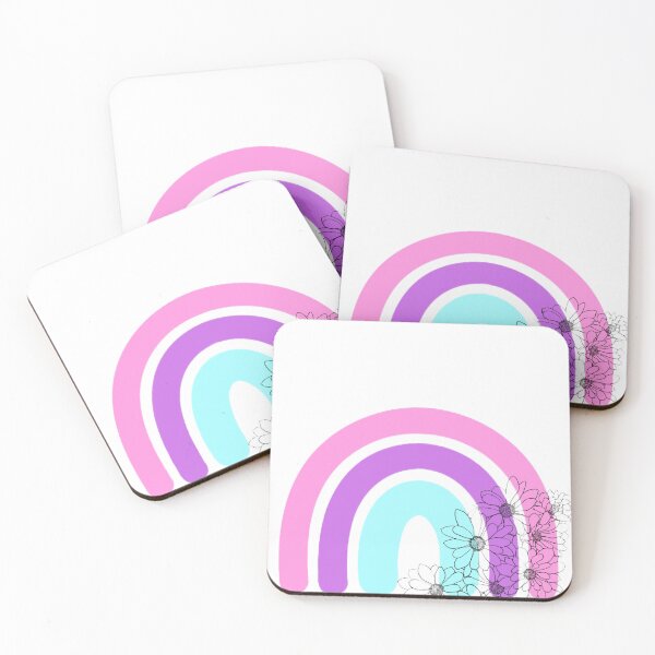 Item preview,  Super Cute pink Rainbow with Flowers  designed and sold by starcreative22.