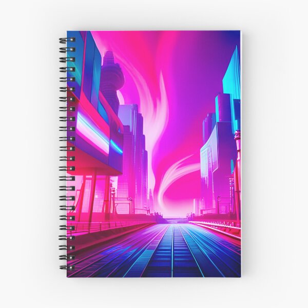 Item preview, Aurora Borealis Dances Overhead A Cyber City designed and sold by Ink Art Design.