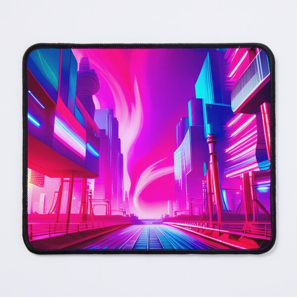 Item preview, Aurora Borealis Dances Overhead A Cyber City designed and sold by Ink Art Design.
