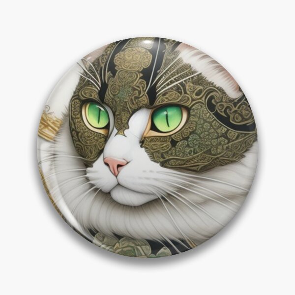 Item preview, Black and gold masked kitty  designed and sold by Roxburylane.