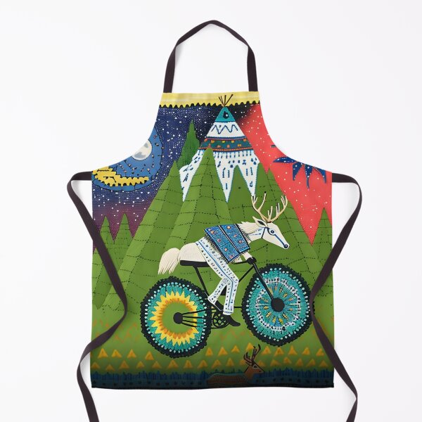 Item preview, Riding with the Ancestors: A Psychedelic Nahual Bicyclist designed and sold by Mr.Psychedelia.