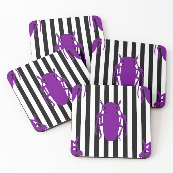 Item preview, halloween black stripes beetle purple  designed and sold by Gossip Rag.