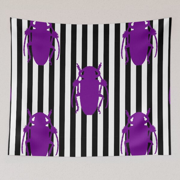 Item preview, halloween black stripes beetle purple  designed and sold by Gossip Rag.