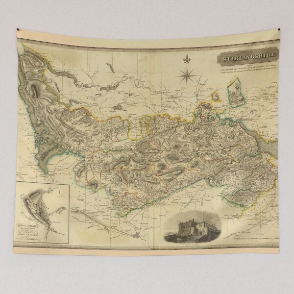 Item preview, Vintage Stirlingshire Scotland (1832) designed and sold by BravuraMedia.