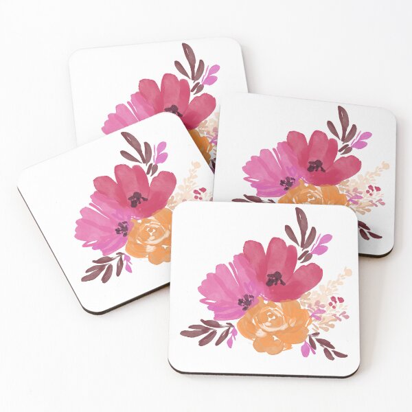 Item preview, Pink and Orange flowers designed and sold by Ilze Lucero.