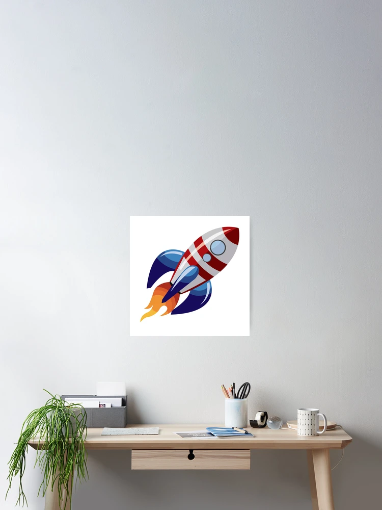 Thumbnail 2 of 3, Poster, Rocket Ship designed and sold by One-Raz.