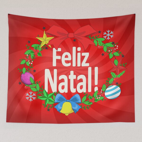 Item preview, feliz natal - merry christmas in portuguese designed and sold by ZiphGames.