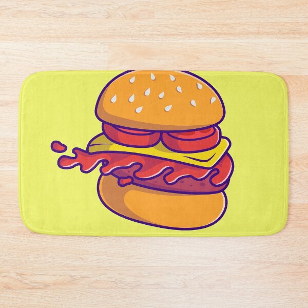 Item preview, Floating Burger: A Cartoon Culinary Delight designed and sold by hjian8219.