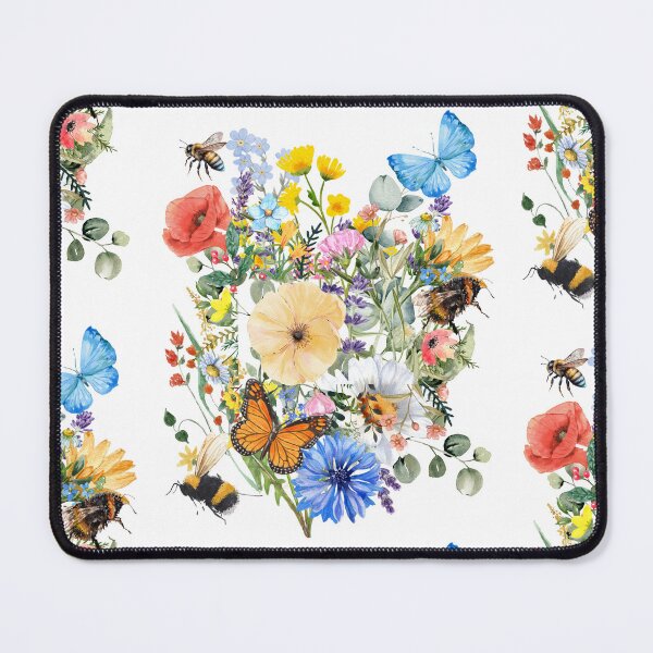 Item preview,  Pollinator Lawn With Bees & Butterflies Colorful Design designed and sold by EarthArtDesigns.