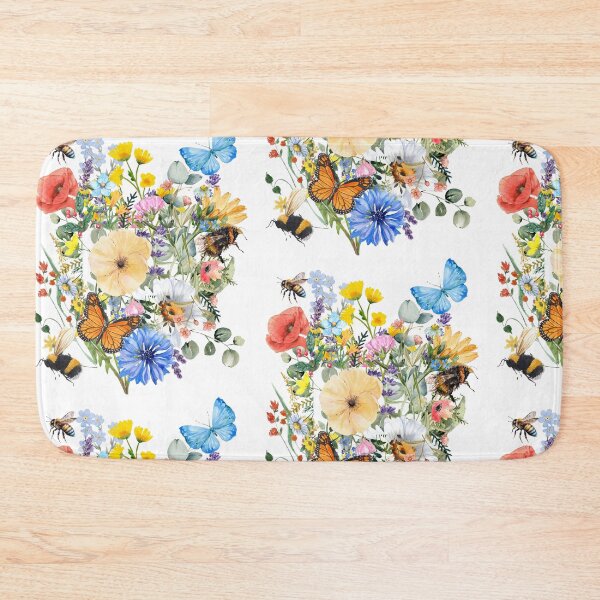 Item preview,  Pollinator Lawn With Bees & Butterflies Colorful Design designed and sold by EarthArtDesigns.