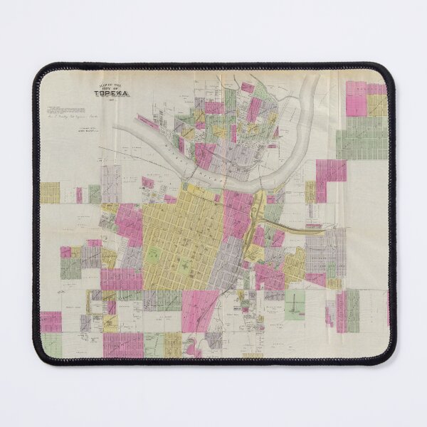 Item preview, Vintage Map of Topeka Kansas (1887) designed and sold by BravuraMedia.