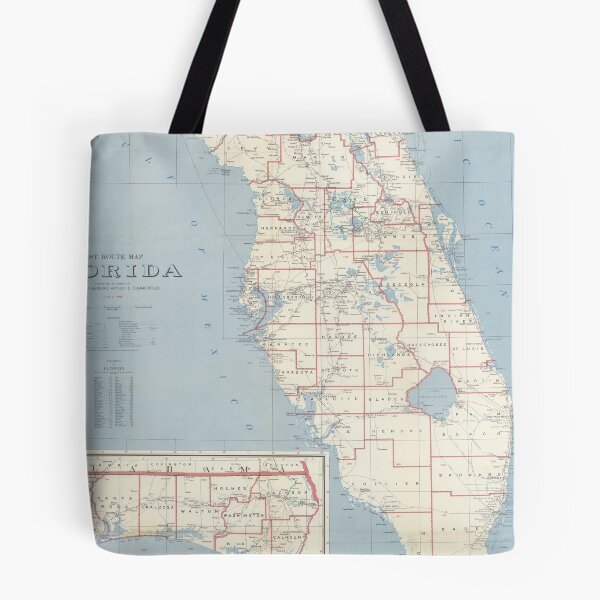 Item preview, Vintage Map of Florida (1958) designed and sold by BravuraMedia.