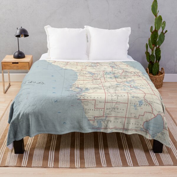 Item preview, Vintage Map of Florida (1958) designed and sold by BravuraMedia.