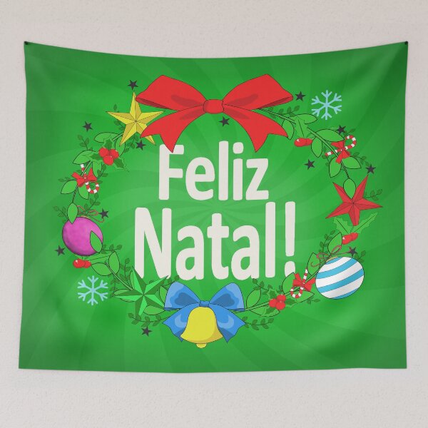 Item preview, feliz natal - merry christmas in portuguese designed and sold by ZiphGames.
