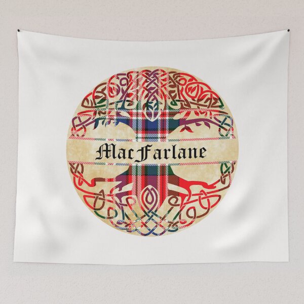 Item preview, MacFarlane Tree of Life Clan Scottish Surname tartan designed and sold by BagTown Clans.