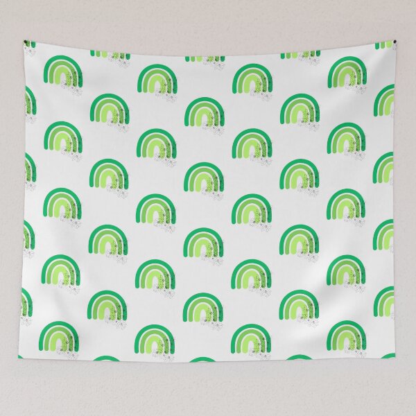 Item preview, Cute Green Rainbow with Flowers  designed and sold by starcreative22.