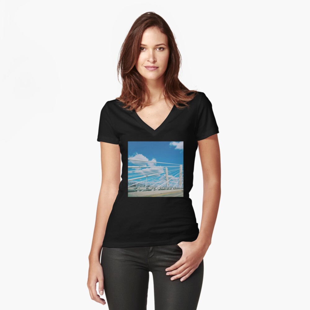Item preview, Fitted V-Neck T-Shirt designed and sold by OneDayArt.