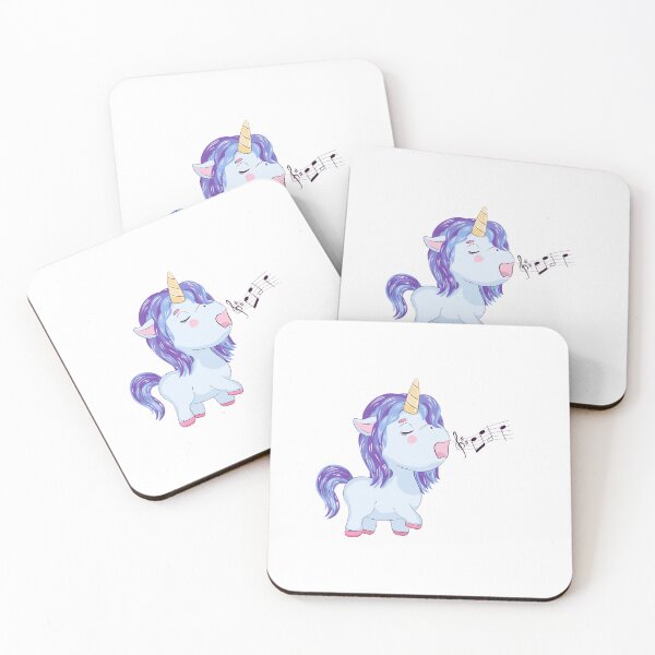 Item preview, Cute singing unicorn with gold horn. designed and sold by MojaDoodles.
