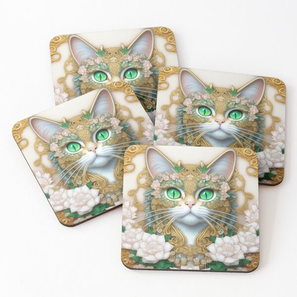 Item preview, Majestic kitty floral  designed and sold by Roxburylane.