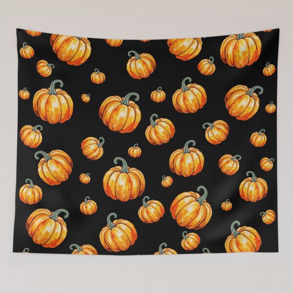 Item preview, Fall Orange Pumpkin Autumn Harvest Pattern designed and sold by Deborah Camp.