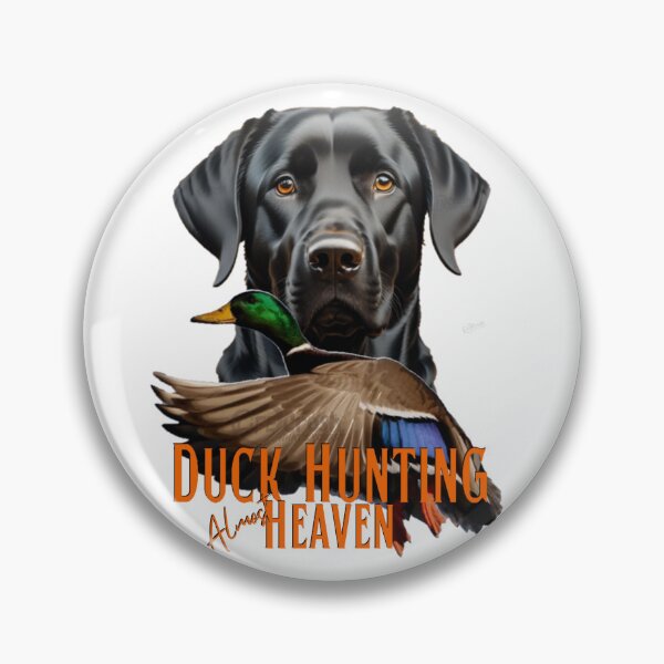 Item preview, Duck Hunting Black Labrador Retriever and Flying Mallard designed and sold by LifeCrush.