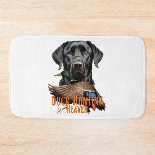 Item preview, Duck Hunting Black Labrador Retriever and Flying Mallard designed and sold by LifeCrush.