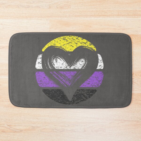 Item preview, A Vintage Heart Print Design In The Colors of The Nonbinary Pride Flag - Diversity and Inclusion designed and sold by GVRDesign.