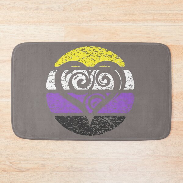 Item preview, A Vintage Boho Heart Print Design In The Colors of The Nonbinary Pride Flag - Diversity and Inclusion designed and sold by GVRDesign.