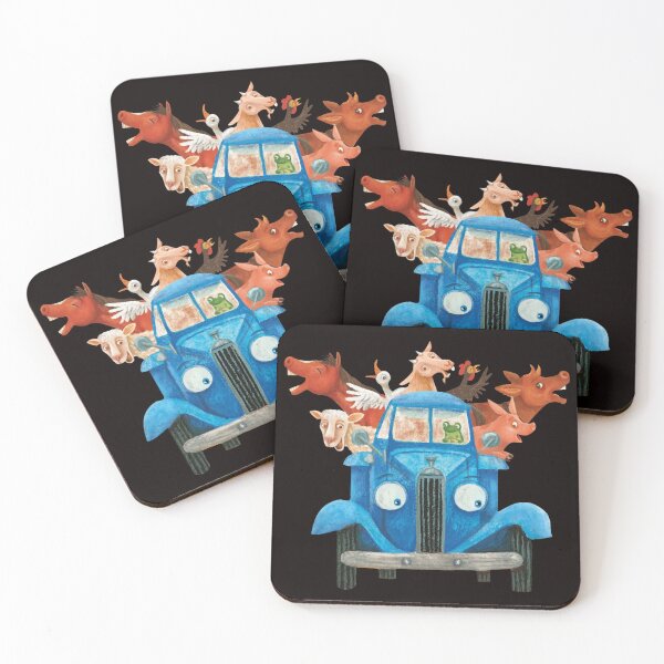 Item preview, Little blue truck with farm animals classic illustration designed and sold by MARSHMAMARIL.