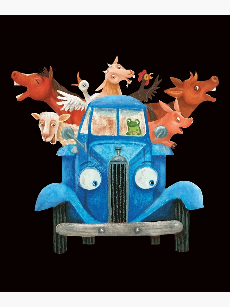 little-blue-truck-with-farm-animals-classic-illustration-greeting-card-for-sale-by-marshmamaril-redbubble for Free Printable Little Blue Truck Animals Little blue truck with farm animals classic illustration