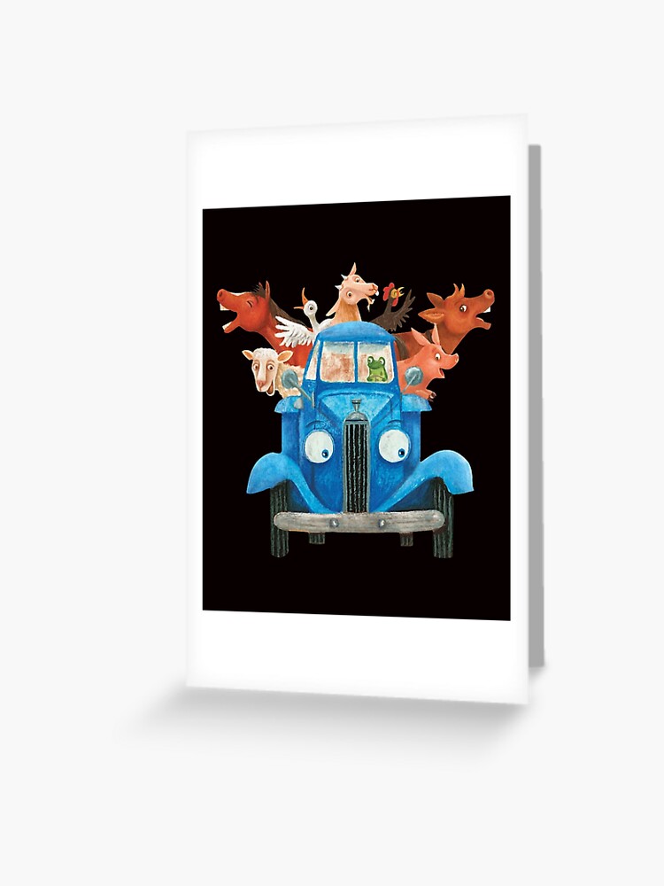 little-blue-truck-with-farm-animals-classic-illustration-greeting-card-for-sale-by-marshmamaril-redbubble
