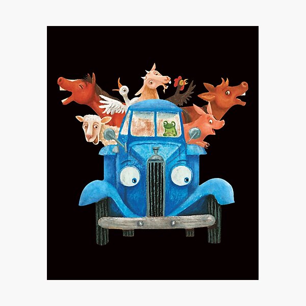 Item preview, Little blue truck with farm animals classic illustration designed and sold by MARSHMAMARIL.