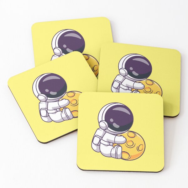 Item preview, Adorable Astronaut Playing with Moon Ball designed and sold by hjian8219.